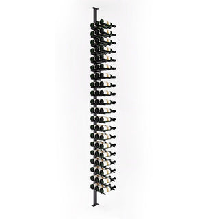 Vino Pin Single Sided Floor-to-Ceiling Kit in Gloss Black Storing 60 Wine Bottles