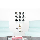 Vino Rails 9 Bottle 3×3 Designer Grid on Wall