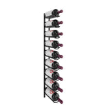 Vino Rail Magnum Flex Kit in Matte Black Storing 9 Bottles
