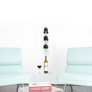 Vino Rails 3 Bottle Designer Kit Mounted on Wall