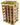 Wooden wine rack with bottles of various types and colors.