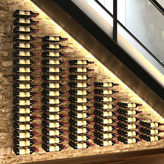 W Series Under the Stairs Wine Wall Kit Shown in Home
