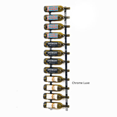 W Series 4 Foot Tall Rack in Chrome Luxe Storing 12 Bottles