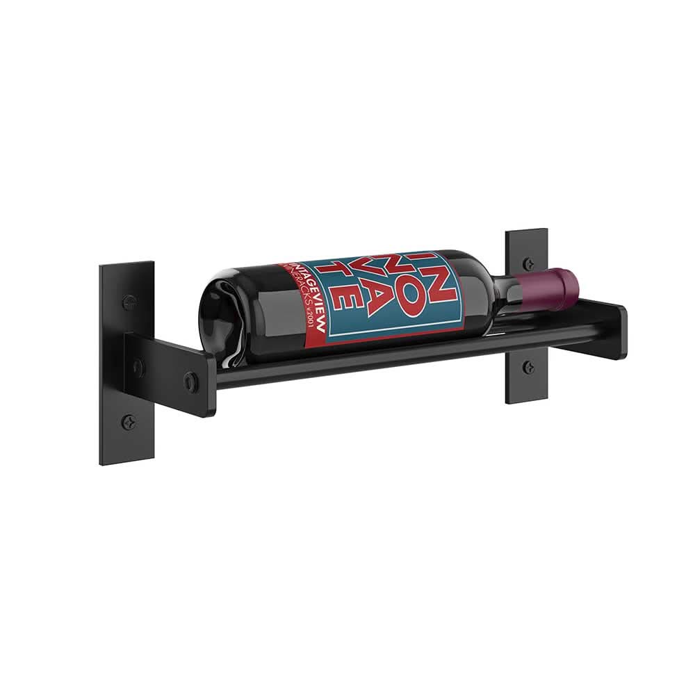 Evolution 5 in. High 1 Column Wine Wall in Matte Black Storing 1 Bottle