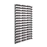 Evolution 75 in. High 3 Column Wine Wall in Matte Black Storing 45 Bottles